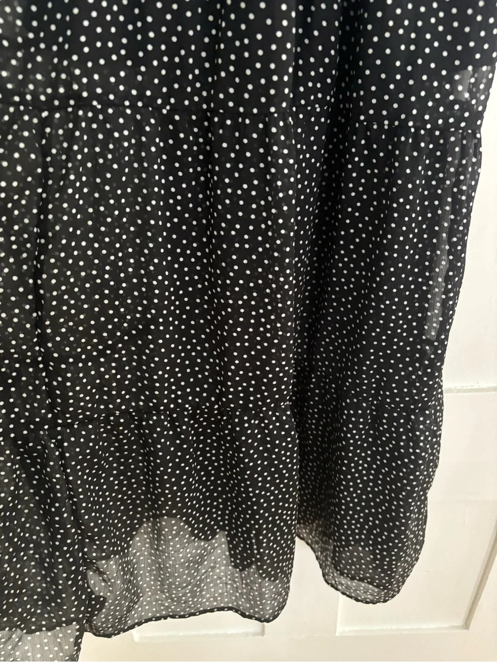 Abercrombie & Fitch Love Struck Maxi Dress Black/White Polka Dot (XS)